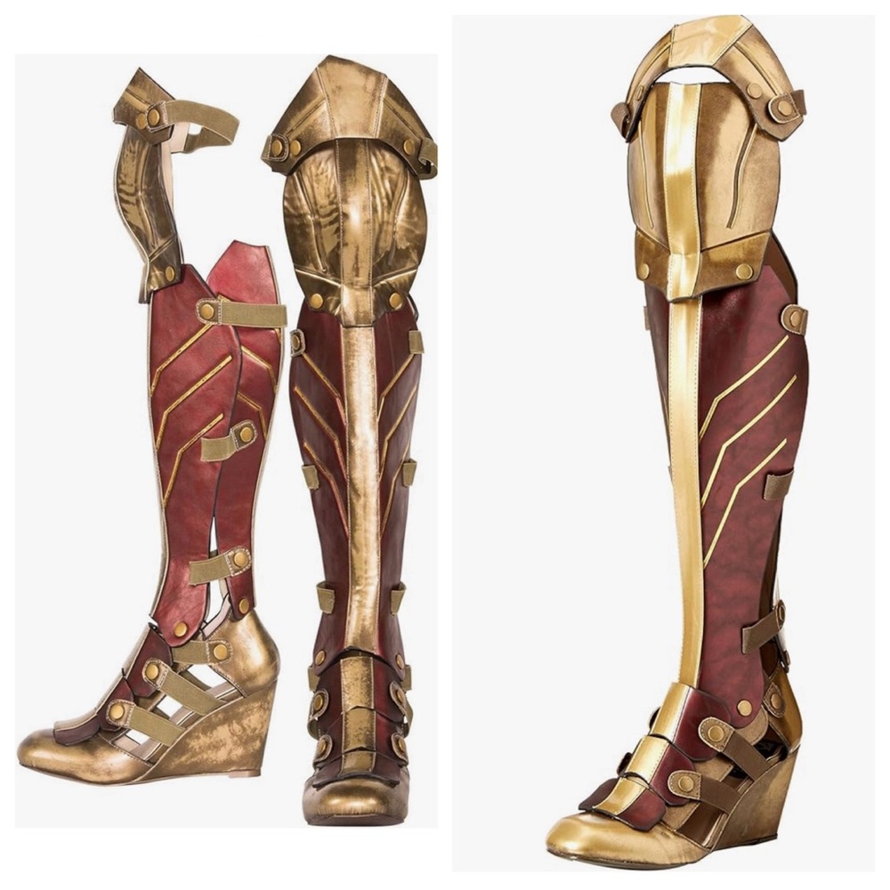 Wonder Woman DC WW84 Halloween Boots/Wedges/Shoes, Halloween Must Have Size 9